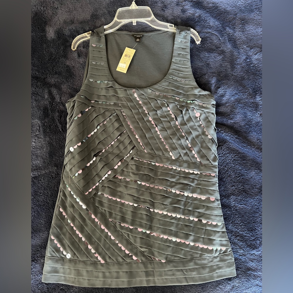 Ann Taylor Charcoal Gray Top